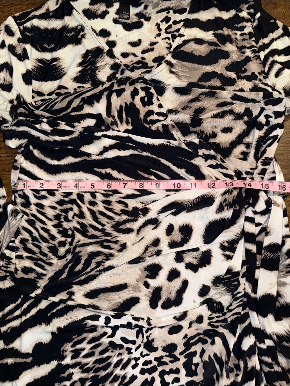 INC International Concepts Leopard Print Dress In Black and Cream XL - Picture 6 of 8